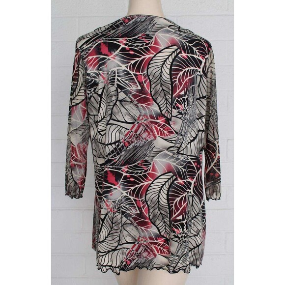 ANAC by Kimi XL Art to Wear Multi Fabric Grommet Trim Colorful Pullover Y2K Top - Picture 2 of 6